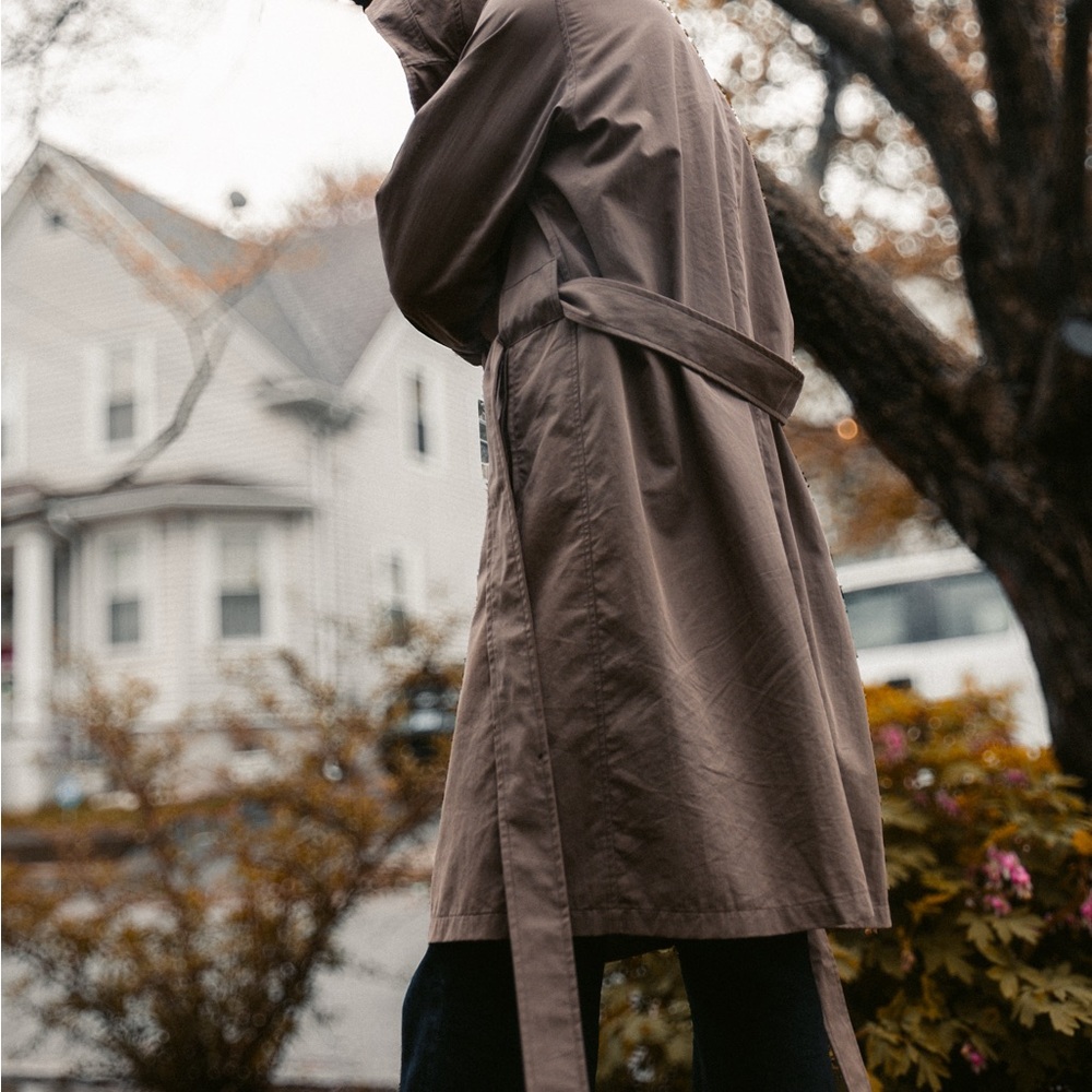 Peregrine Shell Trench Coat in Smoke - Picture 2 of 11